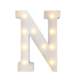 3FT Marquee Light Up Greek Letters, Alphabets Letter “N” DIY Craft Stand For Display Decor Sorority Fraternity Decorations