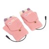 USB Heating Winter Gloves Cotton Knit Washable Women USB Fingerless