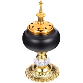 KESYOO Tibetan Incense Burner Holder Arabian Incense Holder for Bakhoor Oud Incense Sticks Cones Home Desk Crafts Gold