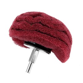 SENRISE Abrasive Wheel Buffing Polishing Wheels, 2 PCS Scouring Pad Polishing Wheel 50-100mm for Drill Rotary Tool Sander (Red, 100mm)