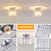 BUXVRCS Semi Flush Mount Ceiling Light, Modern Chandelier Crystal Ceiling