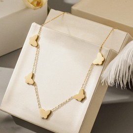 CIUNOFOR 14K Gold Plated Butterfly Necklace For Women and Men A Delicate And Whimsical Accessory The Delicate Butterfly Pendant Love Friendship Necklace Birthday Present for Her Adults Jewerly.