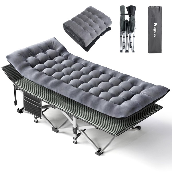 Fragess Camping Cot, Sleeping Cots for Adult, Portable Bed with