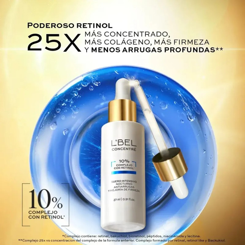 L'bel Suero Intensivo 10% Complejo Con Retinol Antiarrugas
