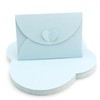 Joyangy 32pcs Heart Clasp Mini Envelopes, Blue Cute Tiny Envelopes,