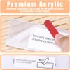 Fowecry Acrylic Name Plate Holder Clear Acrylic Plastic Sign Holder