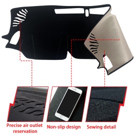 INUBOXES Dashboard Dash Board Cover Mat Pad Carpet Non-Slip Custom Compatible with 2024 Subaru Impreza Protector Sunshield (Black Trim)