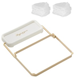 Collapsible Sink Strainer, Kitchen Sink Strainer, Sink Strainer, Sink Strainer, Sink Strainer, Kitchen Sink Strainer with 50 Large Filter Mesh Bags for Kitchen Leftovers (White Holder)
