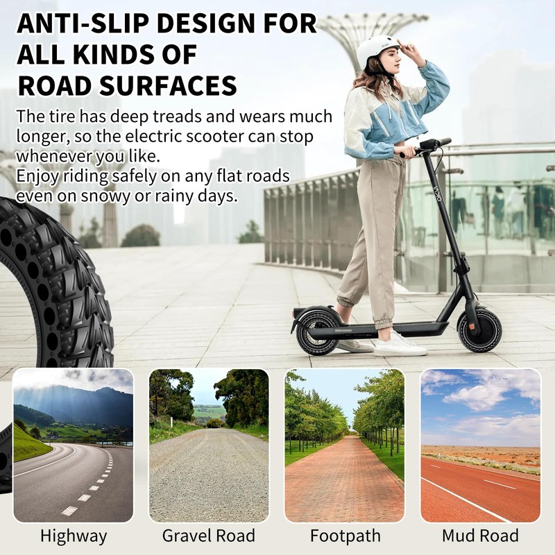 BANGTING 2PCS 60/70-6.5 Scooter Tire, 10x2.5 inch Tire Solid for