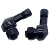 Felgenfactory 2x Motorcycle Aluminium Angle Valve Black 8.3 mm Valves
