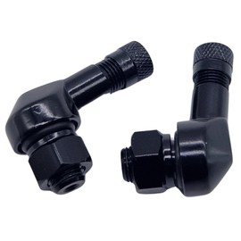 Felgenfactory 2x Motorcycle Aluminium Angle Valve Black 8.3 mm Valves Angle Valve
