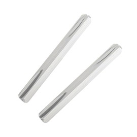 Silkwish Pack of 2 square spindle 8 mm x 80 mm for door handles - steel square for handle set door handle long plate BB/PZ - spindle bar replacement for door handle, mortise lock front door - silver