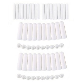 HSIXHAF Pack of 20 Smelling Pens for Essential Oils, Good Hygroscopicity Nasal Inhaler Pen, Smelling Sticks with Wick, Refillable Inhaler Stick, White