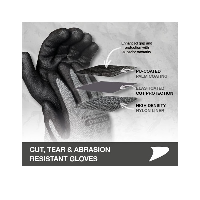 Benchmark 745 High Performance Cut Resistant Gloves, Comfort Fit, Extra