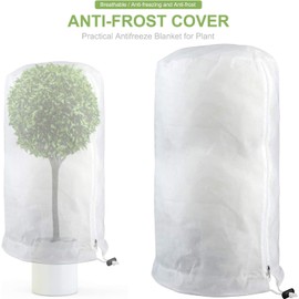 EKKJNQ Winter Protection for Plants, Plant Protection Bag, Frost Protection for Large, Breathable, Reusable, Winter Plant Protection Bag, (90 x 150 cm)