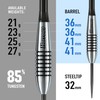 Harrows Bomber 85% Tungsten Darts | Steel Tip Darts set