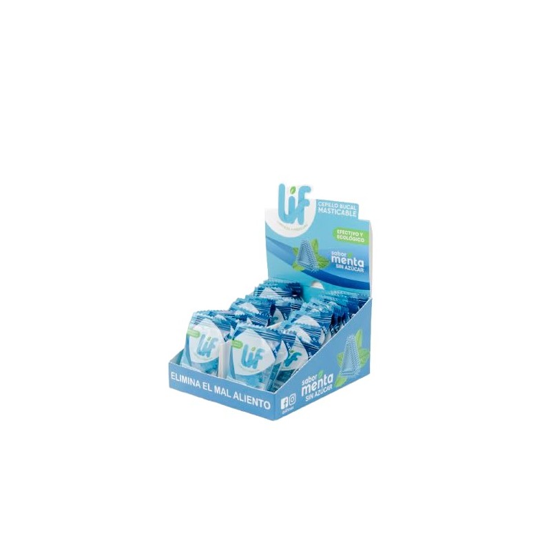 LIF - Cepillo Bucal Masticable Sabor Menta (30 INDIVIDUALES, MENTA)
