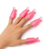 10PC Plastic Acrylic Nail Art Soak Off Cap Clip UV
