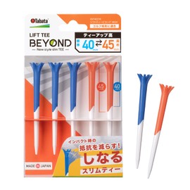 Tabata Golf Lift Tee Beyond GV1422 HIBLOR Lift Tee Golf Tee Slim Tee 40mm 45mm White