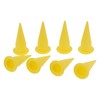 8PCS Cone Nozzle PE Plastic Reusable Yellow Corrosion Replacement for