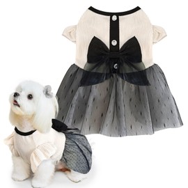Dog Dress, Pet Dog Princess Bowknot Dress for Dogs Female,Dogs Dresses for Small Cats Girl Spring Summer Puppy Clothes(Small)