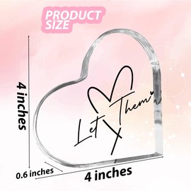 Let Them Funny Office Decor Motivational Offices Gifts for Coworker Friends Cute Office Decor Inspirational Let Them Acrylic Sign Decorations for Work 4 x 4 inch (Acrylic1003)