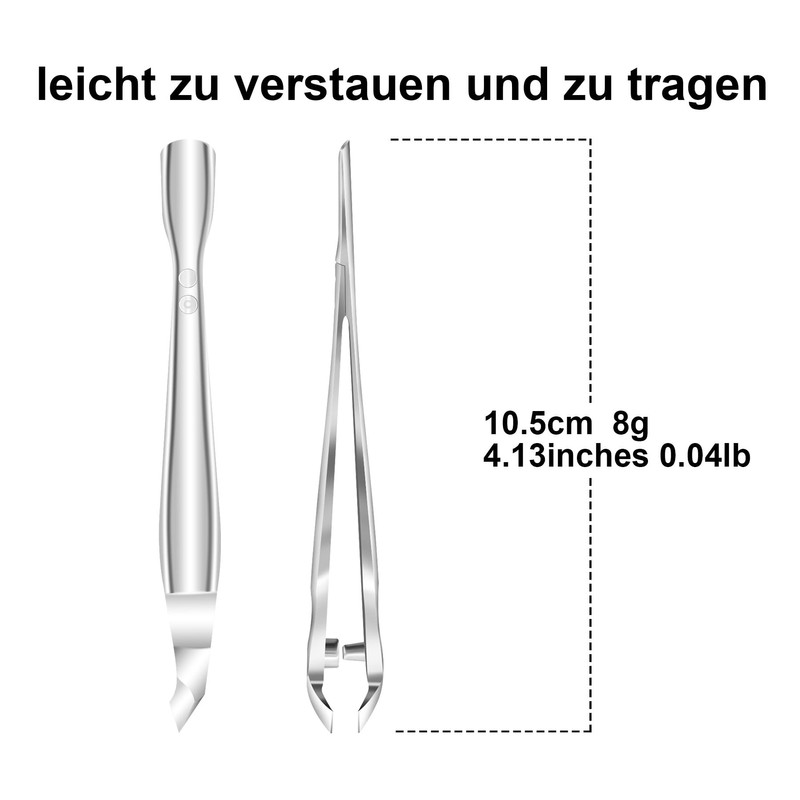 Professional Stainless Steel 2-in-1 Cuticle Pusher and Cuticle Nipper Cutter