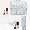 Gosect Floral Makeup Bag, Small Cosmetic Bag for Women Girls,