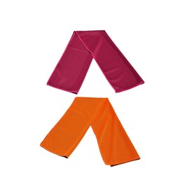 BESPORTBLE 2pcs Quick Dry Microfiber Cooling Towel for Fitness Sports and Outdoor Activities Absorbent Lightweight and Breathable for Running Yoga Camping and Gym Use Orange