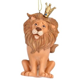 Gisela Graham Resin Lion with Crown Hanging 9 x 4.5 x 4.5 cm
