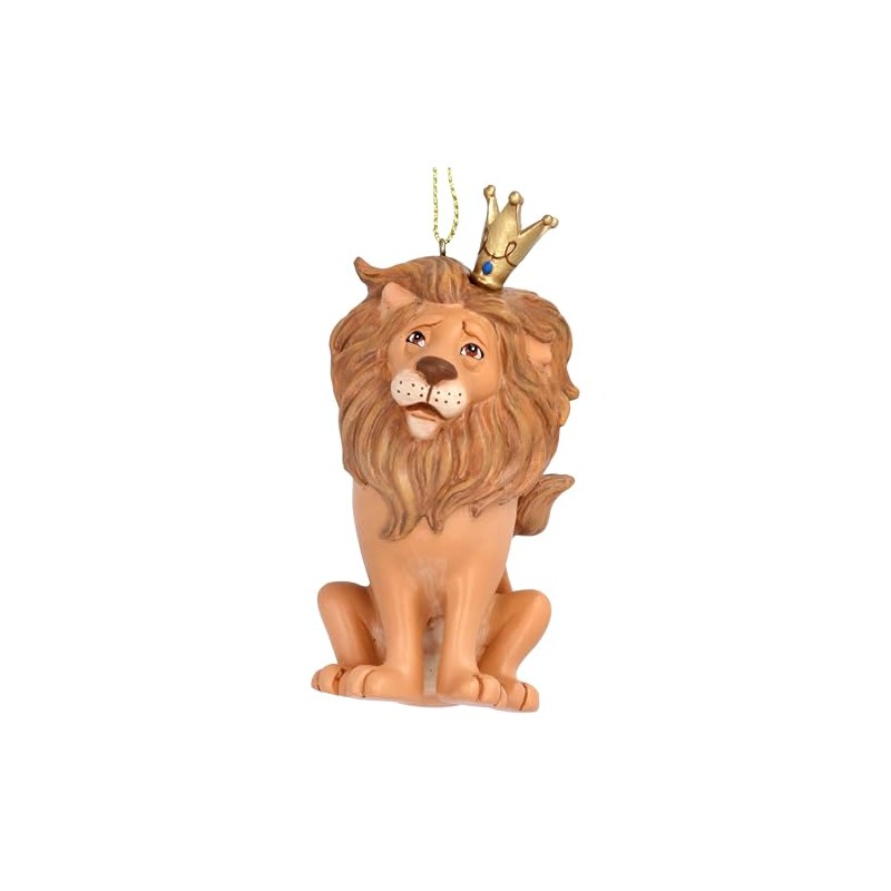 Gisela Graham Resin Lion with Crown Hanging 9 x 4.5
