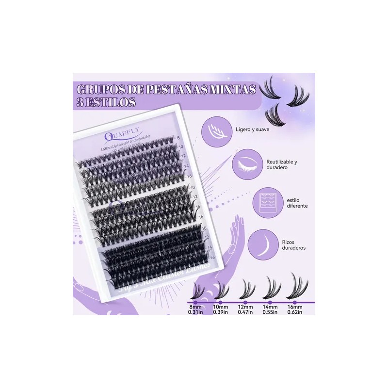 Pestañas Extensions Pro 30d 40d 60d 3styles 252pcs