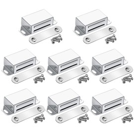 8Pack Cabinet Magnets,Kitchen Magnetic Catch with Strong Magnetic, for Kitchen Cupboard Wardrobe Closet Cabinet Door Drawer Latch(Silver)