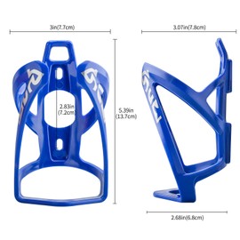 Suruid Bike Water Bottle Cage, Universal Bike Water Drink Holder, Durable Ultralight Plastic Water Bottle Holder for Bicycle, Cycling Bottle Cages for MTB, Road Bike, Mountain Bikes, 2 Pack - Blue