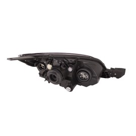 HEADLIGHTSDEPOT Headlight Compatible With Mazda 3 2004-2009 Hatchback 5 Door Left Driver Side Halogen Black Housing