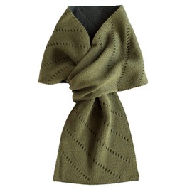 TAVARAT Tps-094 3 Second Muffler, Men's, Minimalist Muffler, Made in Japan, Olive × Myrtle Green