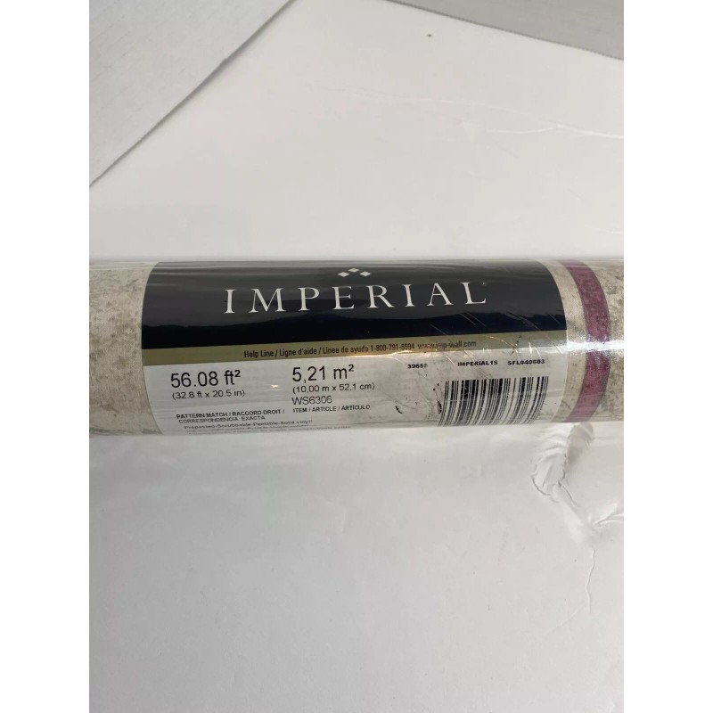Imperial Prepasted Wallpaper Burgandy stripe marble pattern Double Roll