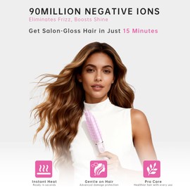 Curling Iron 1.25 Inch, Ionic Rose Gold Hair Curler, Dual Voltage for Travel, Pink Gift Box for Women & Girls