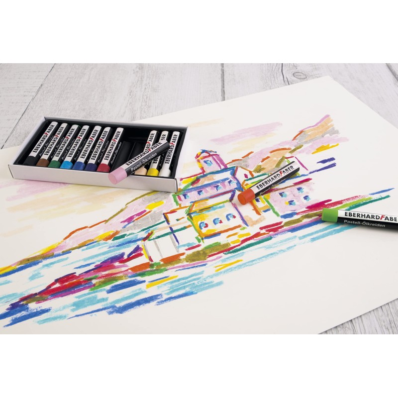 Eberhard Faber Oil Pastel Crayons Cardboard Box of 12