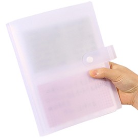 Basicon 3x5 Index Card Organiser, Index Cards Clear Plastic Holder Organiser Pouch Book Recipe Card Holder Index Card Holder, 40 Pages Holds 160 Cards