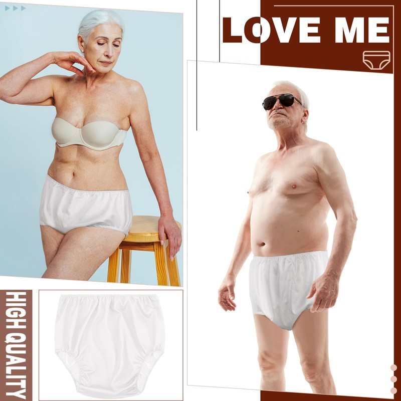 Panitay 8 Pcs Adult Diaper Cover Incontinence Leakproof Plastic Pants