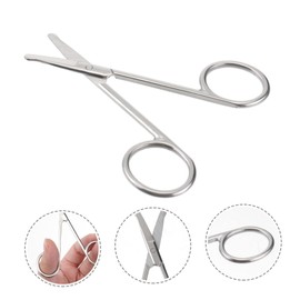 minkissy Pcs Precision Eyebrow Scissors for Nose Hair Trimming Stainless Steel Rounded Edges Safe for Sensitive Areas Beauty Supplies
