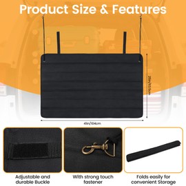 BREENHILL Large Bumper Guard for Cars,41 x 25 inches Car Rear Bumper Protector Guard, Foldable Universal Protector for Cars, SUVs, Trucks, Prevents Scratches While Unloading and Loading, Black