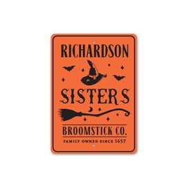 Richardson Sisters Est Date Aluminum Metal Decor Sign - 12" x 18"