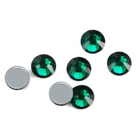 Dowarm Hotfix Crystal Rhinestones, Hot Fix Crystals for Crafts Clothes, Flatback Glass Crystal for Decoration, Round Gems (Emerald/Green, SS20 1440PCS)