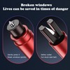 NGHEY 2PC Red Aluminum Alloy Car Window Breaker, Emergency Escape