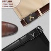 BULLIANT Men belt 2Pack,Leather Ratchet Belt for Gift Men Dress