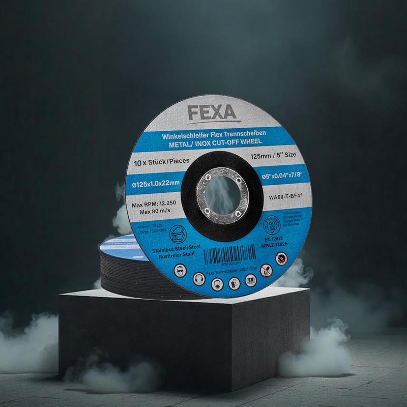 Fexa Cutting Disc 125 for Metal, Sanding Discs for Steel,