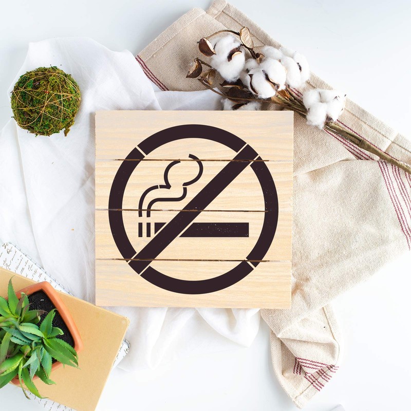 No Smoking Stencil - Reusable Stencils for Painting - Mylar