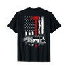 American Firefighter Fire Truck red Axe flag T-Shirt